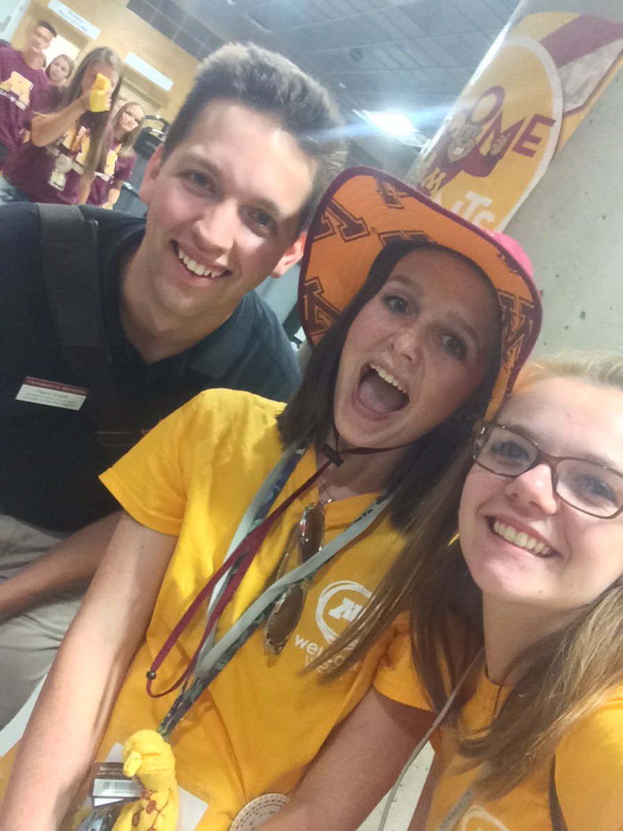 SarahPrescottt's tweet photo. The one, the only Welcome Week co-director Patrick @ofypUMN #umn20 https://t.co/u5St5mrR9f