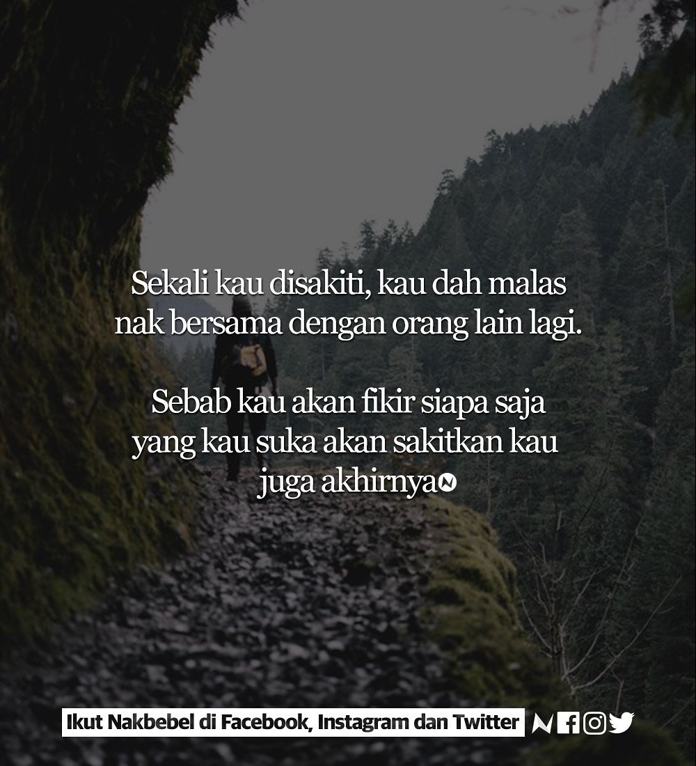 nakbebel's tweet photo. Hati bila telah disakiti. https://t.co/kgy9kmeCtP