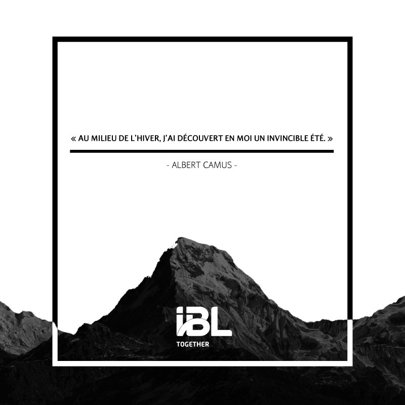 IBL_Together's tweet photo. Matière à réflexion ! #IBLTogether #Citation #AlbertCamus https://t.co/ohnHAlIbdn