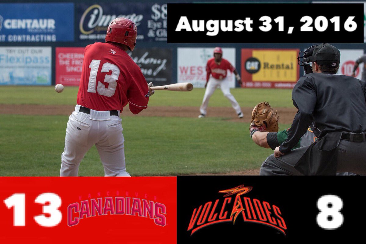 C's win in an offence explosion with homers from Deiferson Barreto and Javier Hernandez #MiLB #vancouvercanadians