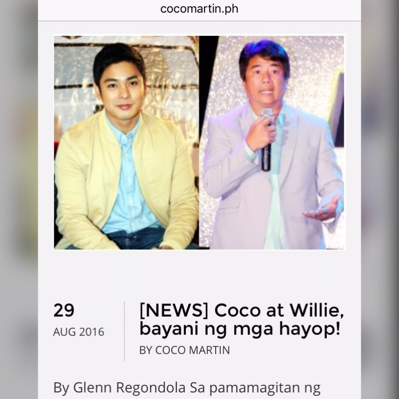 cocomartin_ph's tweet photo. [NEWS] Coco at Willie, bayani ng mga hayop! (From Abante) #FPJAPMastermind

READ: https://t.co/50YmpN8QLX https://t.co/twl3e4TPjK