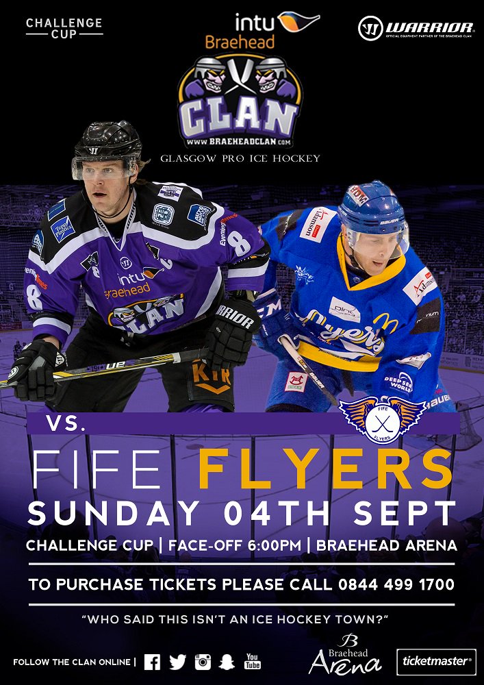WIN: RT this to have a chance of winning 2 tickets for THIS SUNDAY v the <a href="/FifeFlyers/">Fife Flyers 🏒🏴󠁧󠁢󠁳󠁣󠁴󠁿</a>.

#Glasgow #JoinTheClan