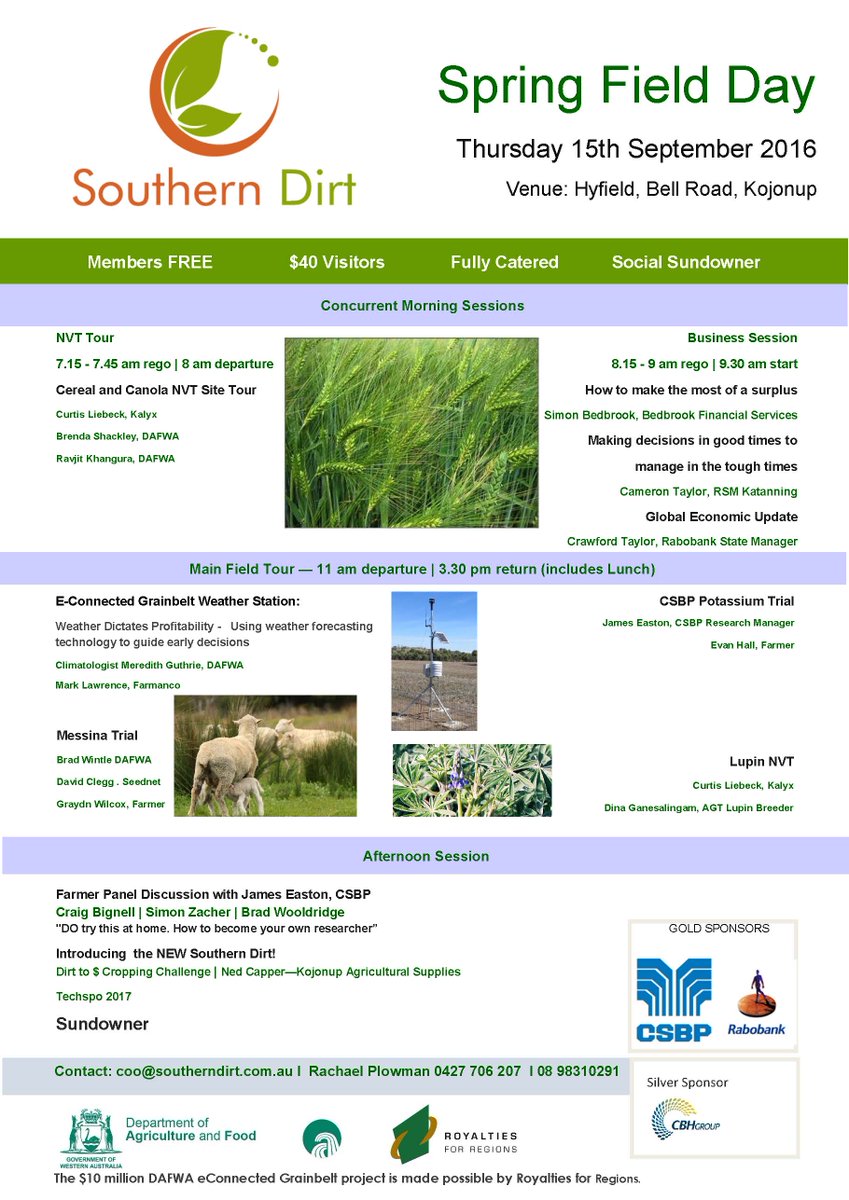 DirtSouthern's tweet photo. Southern Dirt Spring Field Day 15 Sept. Register Now! https://t.co/Kb0EK1OJ0Y