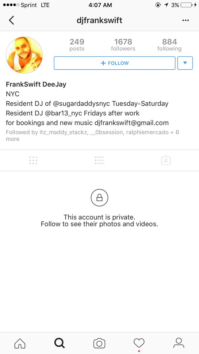 iVaughnMack's tweet photo. Big Shout out #DJFrankSwift @SugarDaddysNYC!!!!! #Follow #Fast #DJs #Music #ThrowSomeMoney #Andale @SaeItAintSo #RT https://t.co/GlrjE8gNqk
