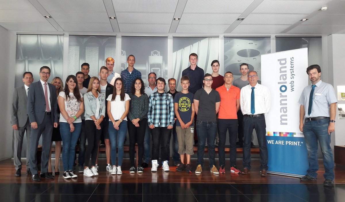 Today 16 new apprentices start at manroland web systems ;)
 bit.ly/2bVjOUH