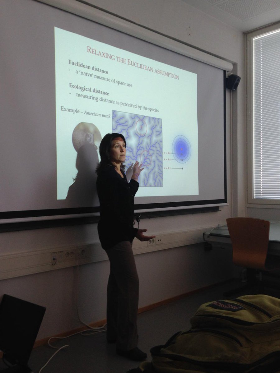 andyroyle_pwrc's tweet image. @Fuller_Lab explaining landscape connectivity as related to mink and #spatialcapturerecapture #oSCR