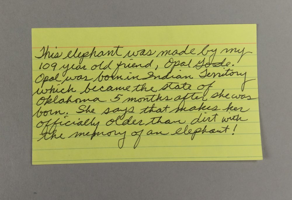 96Elephants's tweet image. Raise awareness of elephant crisis with #elephantorigamichallenge. This one’s from 109 yo Opal Goode! #IUCNCongress