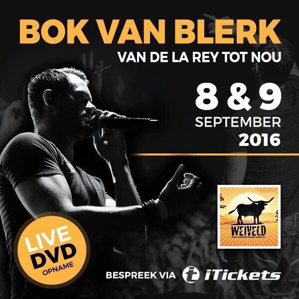 Onthou om jou kaartjies vir <a href="/BokvanBlerkReal/">Bok van Blerk</a> se DVD opname te bespreek!Daars spesiale pryse vd Donderdag!#KryJoune