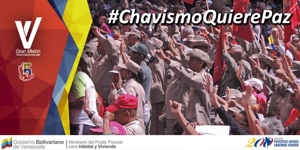 El Pueblo patriota no dejará que le arrebaten sus logros #ChavismoQuierePaz <a href="/MQuevedoF/">Manuel Quevedo</a>