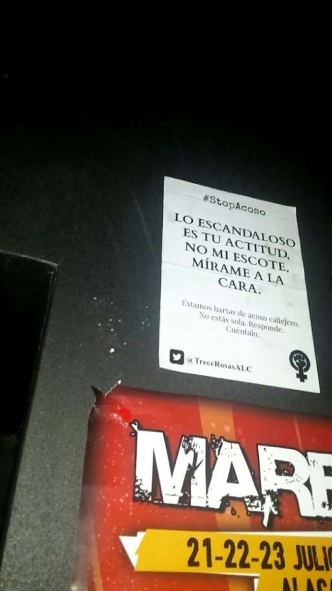 TreceRosasALC's tweet photo. En Alicante, decimos NO al acoso callejero.
No queremos ser valientes, queremos ser libres.
#StopAcoso https://t.co/tJsS8s1MyU