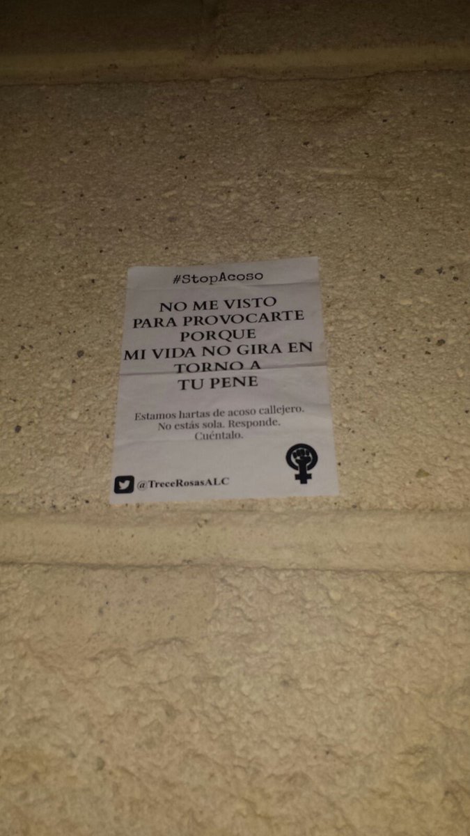 TreceRosasALC's tweet photo. En Alicante, decimos NO al acoso callejero.
No queremos ser valientes, queremos ser libres.
#StopAcoso https://t.co/tJsS8s1MyU