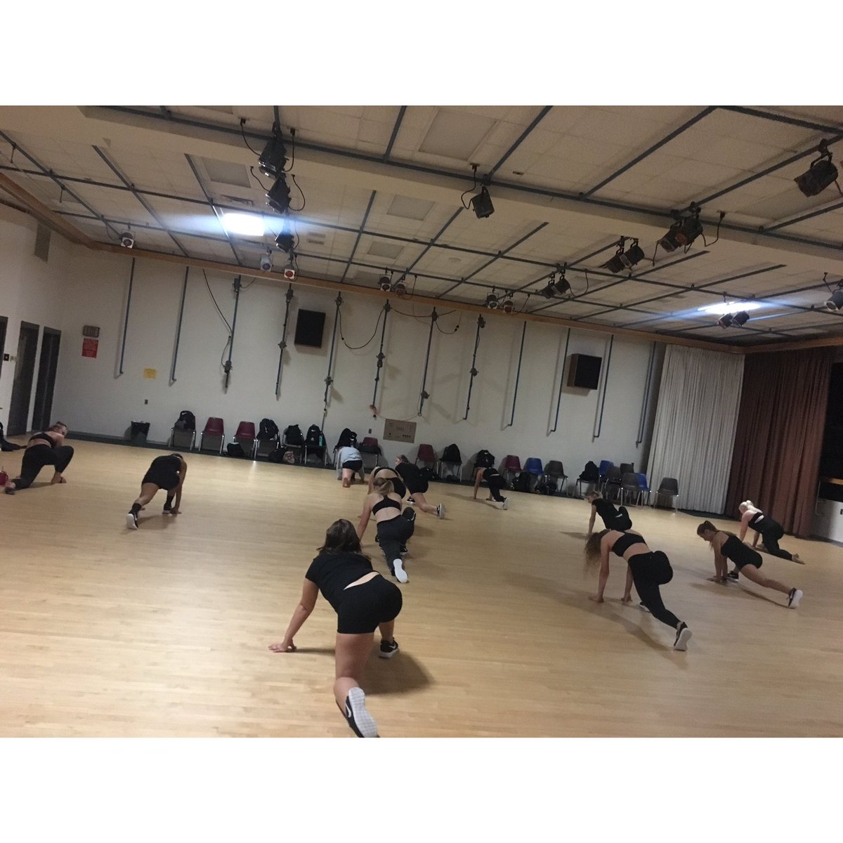 Getting work done at 6 am! One more week of practice until the first home football game 9/10 💚