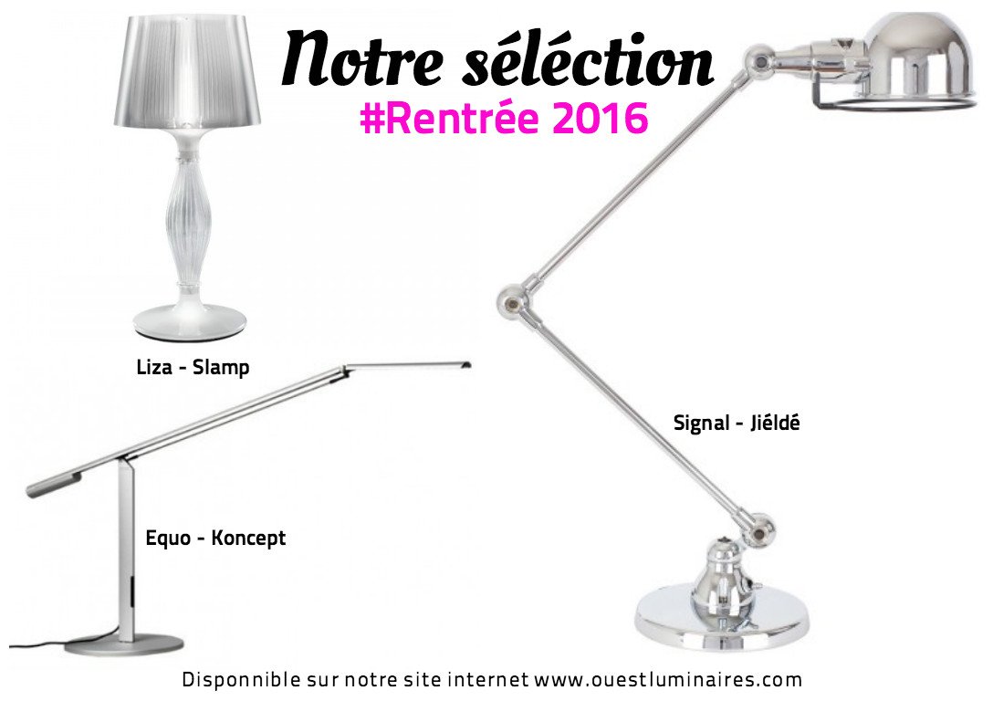OuestLuminaires's tweet photo. Sélection spéciale lampes de bureau pour une #Rentrée2016 encore plus belle.  https://t.co/DbzDJotxjo #youpy https://t.co/EQiFGv3vDI