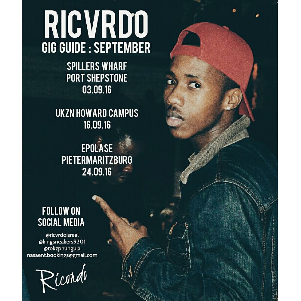 TokzPhungula's tweet photo. @ricvrdoisreal #SpringBreakOut #GigGuideSeptember #SobonanaComingSoon #SummerHitLoading https://t.co/W1A7jRrvbt