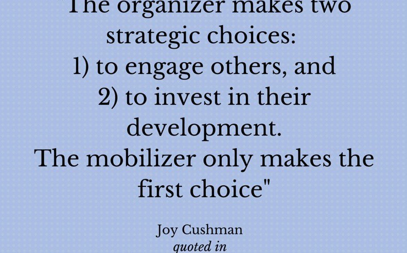 How a #communityorganiser makes a difference: supports personal growth, as well as growth of collective! #leadership