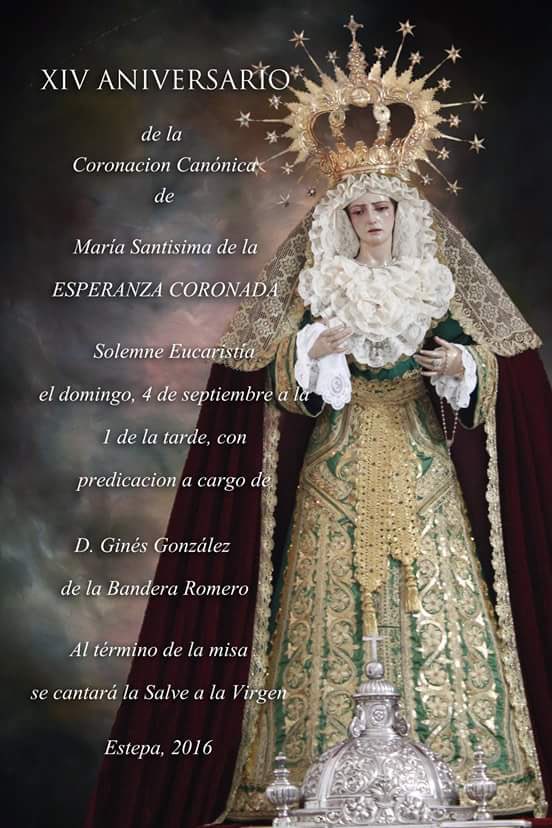 Paz_y_Caridad's tweet photo. Llega septiembre, catorce años de aquel que coronó la devoción mariana de #Estepa... https://t.co/ya1YSzfTDb