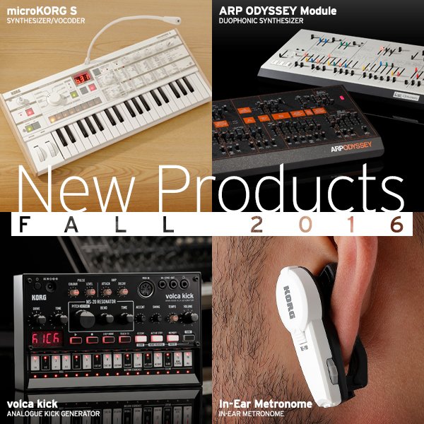Starting #September off right! Announcing the new #microkorgS, #Volcakick, #ARPODYSSEY Modules &amp; an in-ear metronome