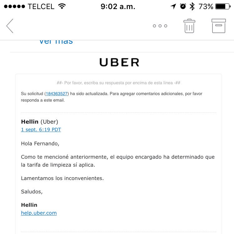 fcpda's tweet image. Es increíble... Los de @Uber_MEX siguen solapando el abuso de este chofer al querer cobrar un fee de limpieza falso!