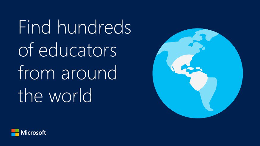MicrosoftEDU's tweet image. Connect with educators from around the globe with the Microsoft Educator Community! #MSFTEDU msft.it/6013B4oGR