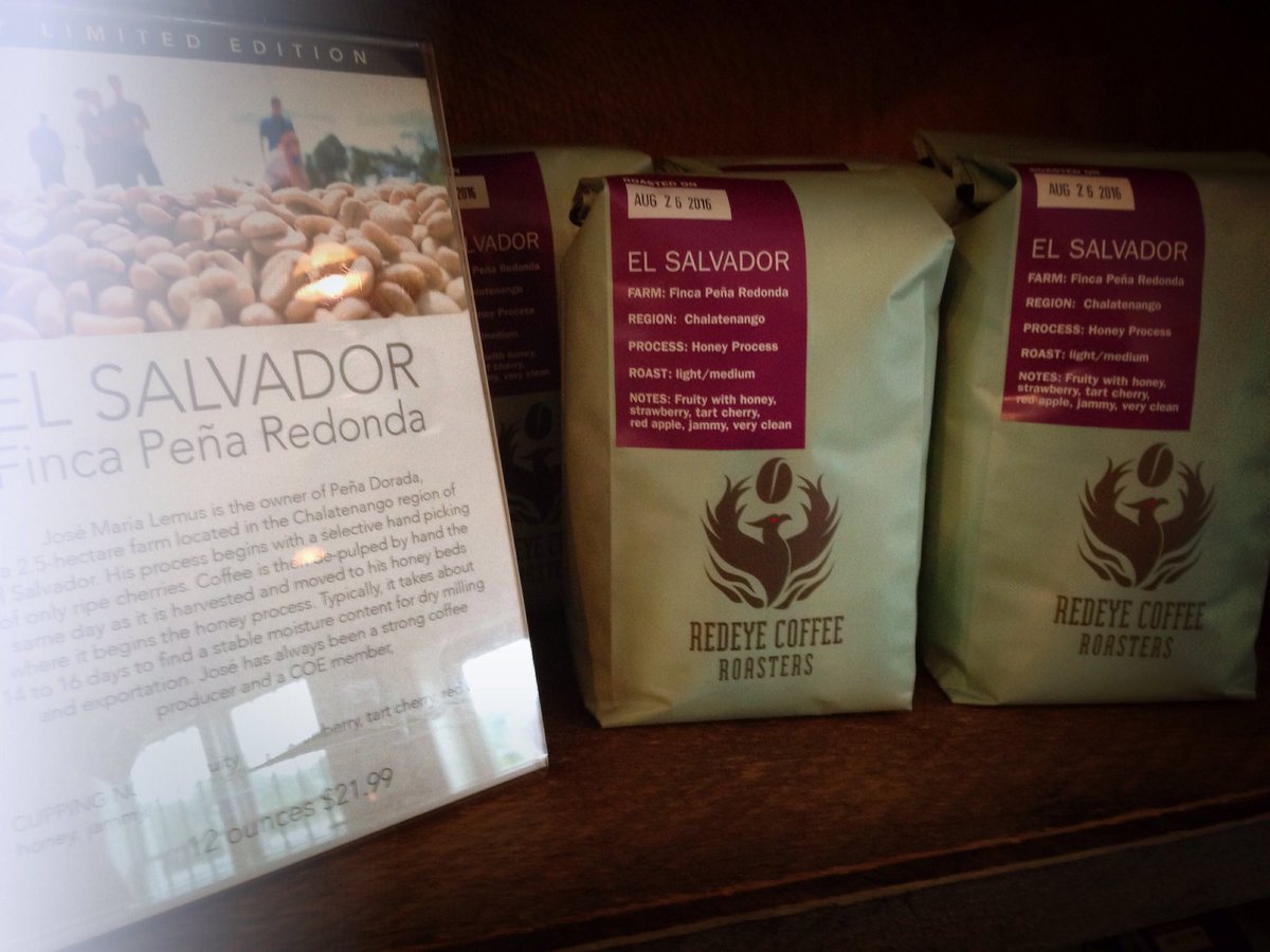Redeye_Roasters's tweet photo. EL Salvador Fina Pena Redonda honeyed  processed very limited edition/Pacamara https://t.co/OHLuYCiJ8n