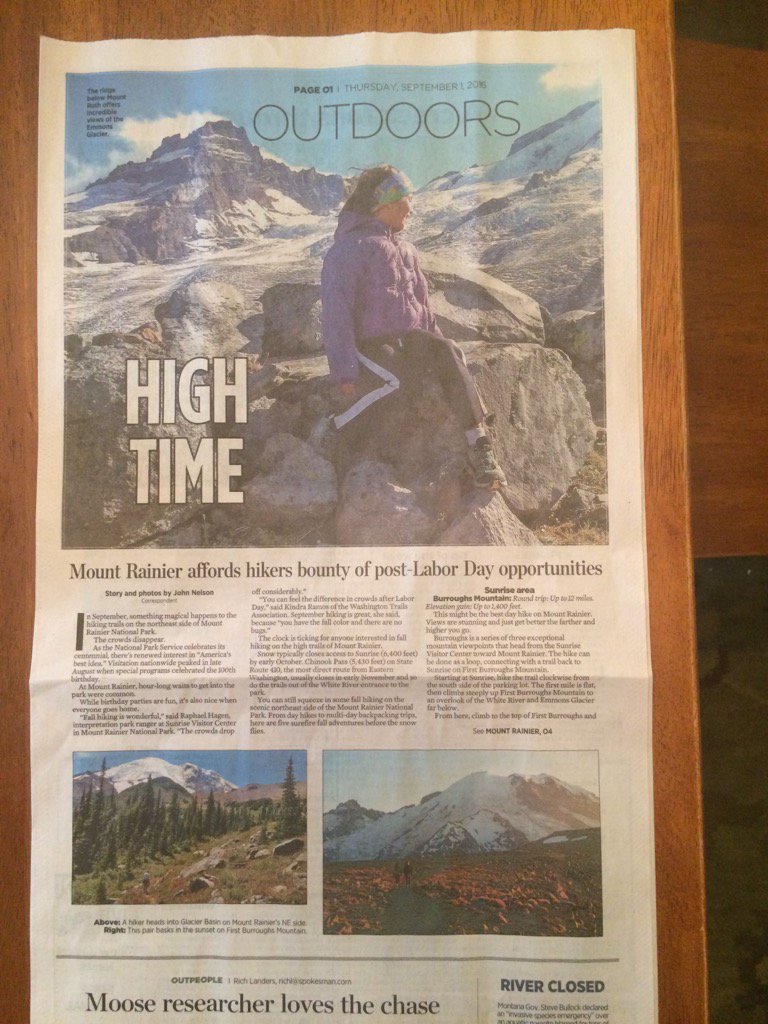 SRstucke's tweet photo. Johnnycat aka John Nelson crushed the @SpokesmanReview @SRoutside section today. Thanks for the Rainier inspiration! https://t.co/kwfaRMLzmK