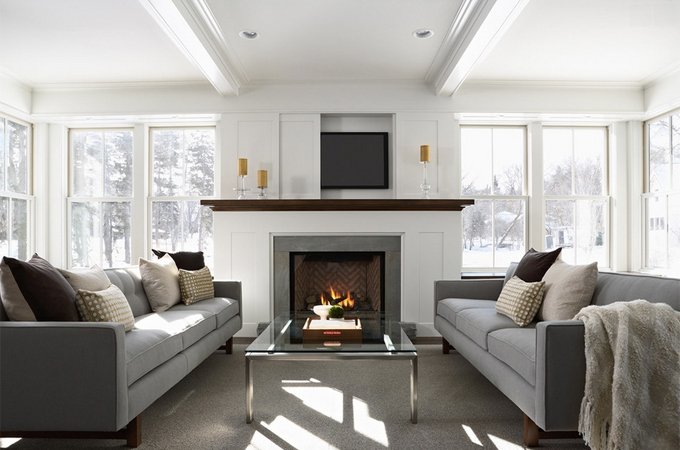 Elegant Solutions for Designing Around the TV ow.ly/hO153038VZ7 #homedecortips