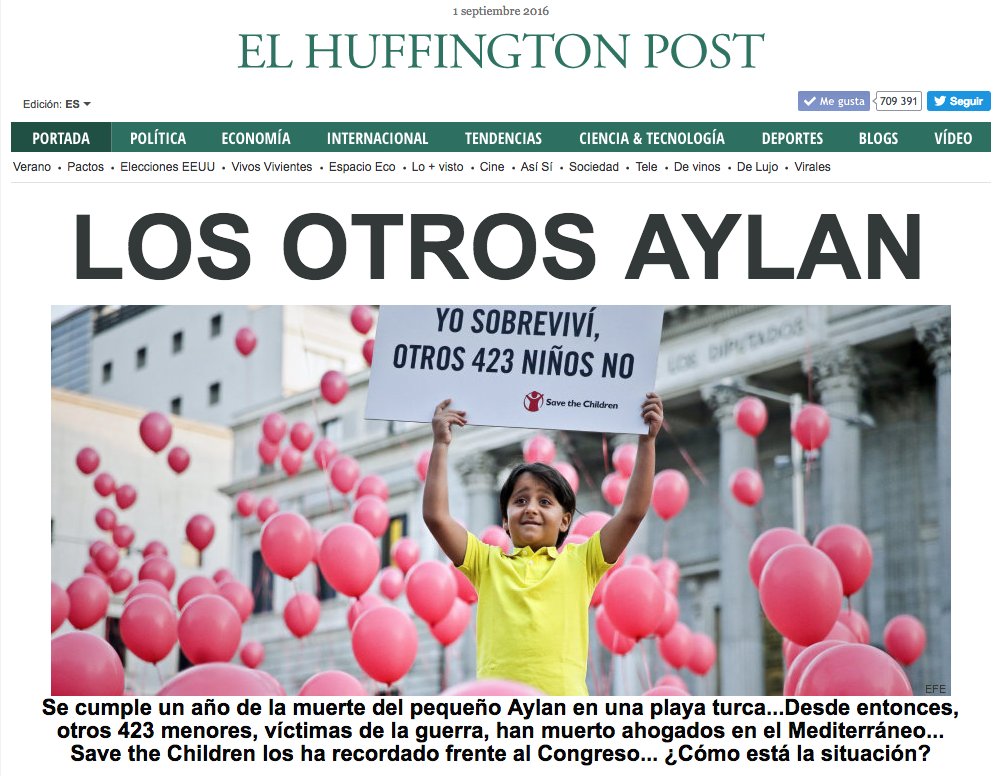 ElHuffPost's tweet photo. Un año de la muerte de Aylan, ¿qué ha cambiado?, por @carlotaeramirez https://t.co/vhtEYa3J2L https://t.co/esBUWTms8C