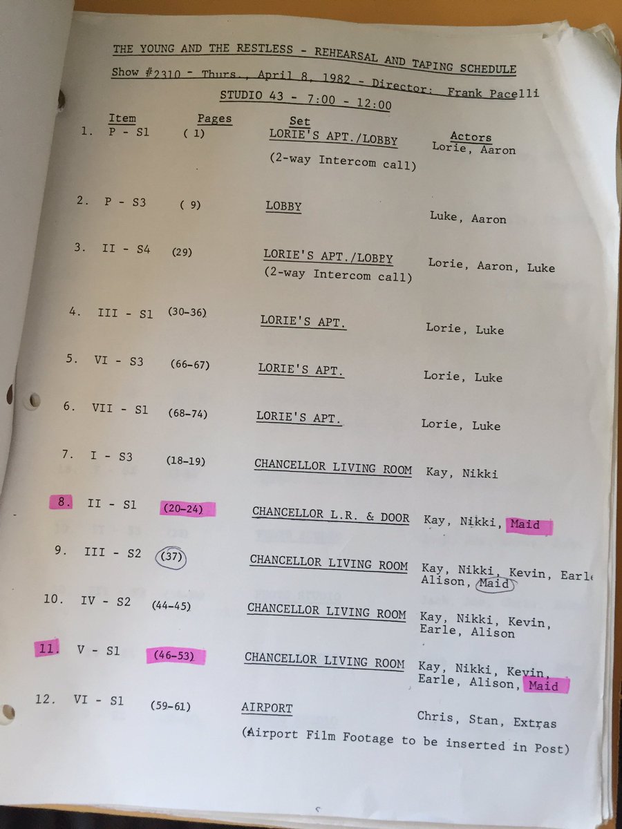 KATELINDER's tweet photo. My #1stscript #YR11K @YRInsider @YandR_CBS @CBSDaytime #34yrsago #EstherValentine https://t.co/WeEFwQydek