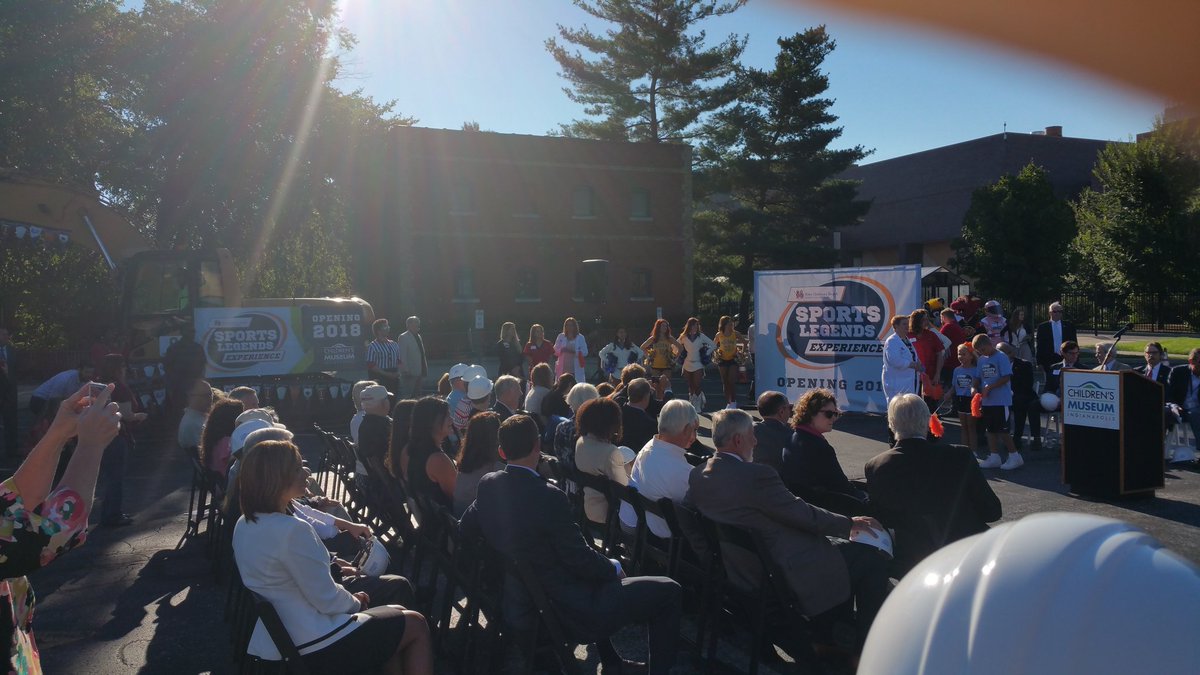 Ground breaking ceremony for Riley Children's Health Sports Legends Experience at Children's Museum.