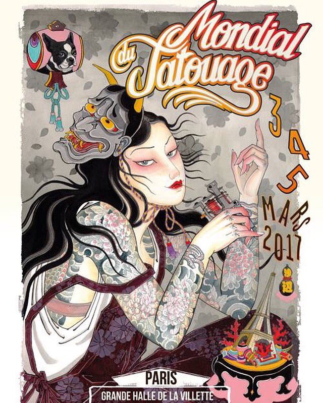 mondialtatouage's tweet photo. La voici ! L'affiche du Mondial du Tatouage 2017 par Claudia de Sabe ! https://t.co/1DrByJXqFu