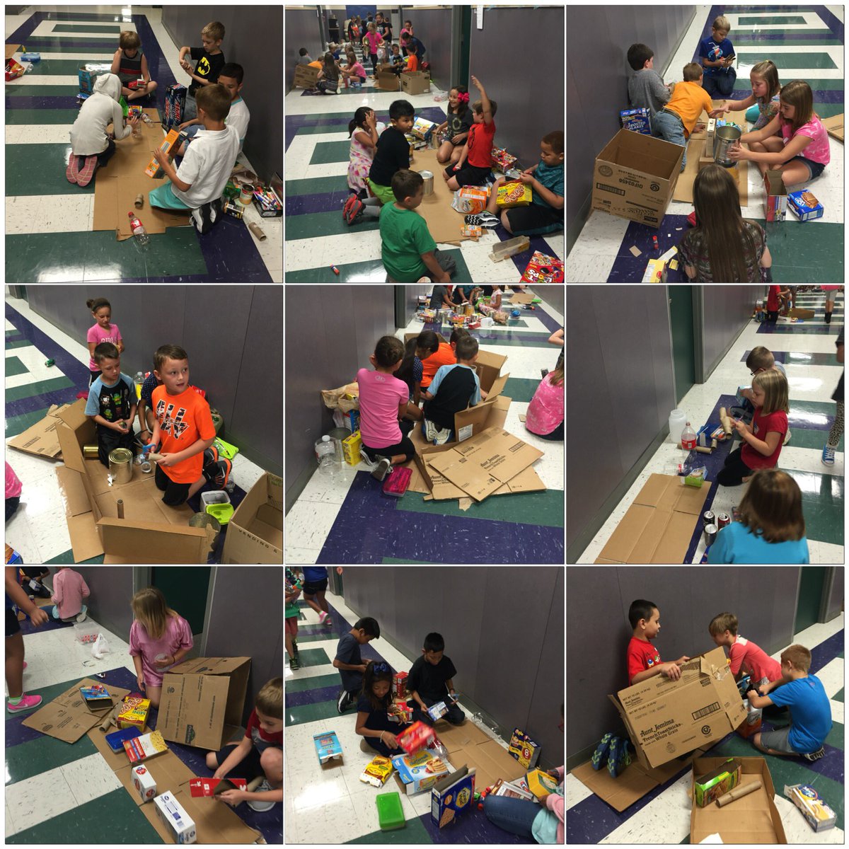 cb6425's tweet photo. Creating communities with recycled trash! #teamworkmakesthedreamwork  #3rdgrade! #whywisd  @MelisaPrentice https://t.co/pOS2uzwlLd