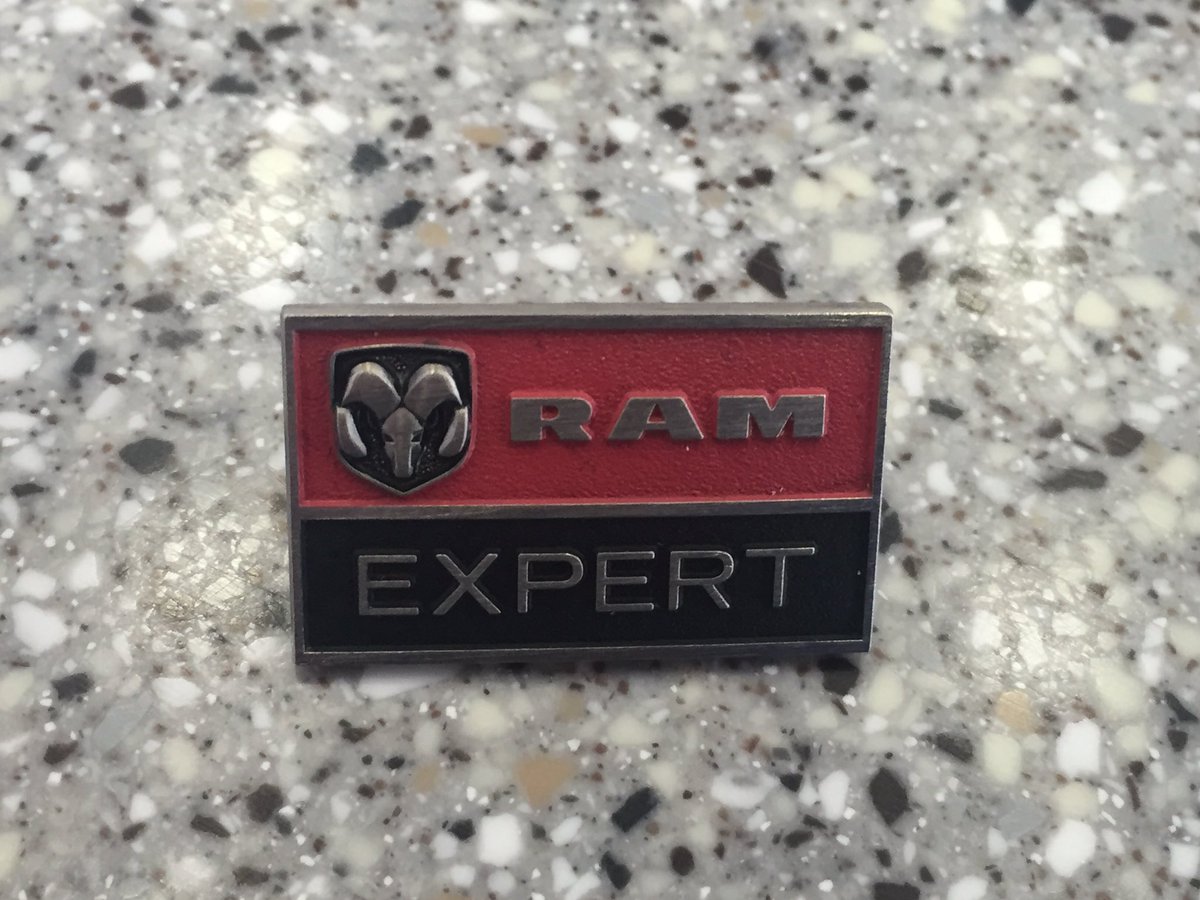 sweinercarsales's tweet photo. I finally got my @RamTrucks Expert Lapel Pin. Hard work learning how good the Ram Trucks are paid off. #gutsgloryram https://t.co/MtMv9PB0aT