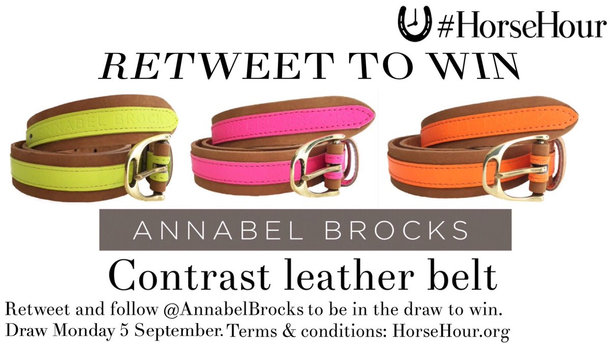 HorseHour's tweet image. Retweet &amp;amp; follow @AnnabelBrocks to be in the draw to WIN a fab contrast leather belt! Draw at #HorseHour 5 Sept!!
