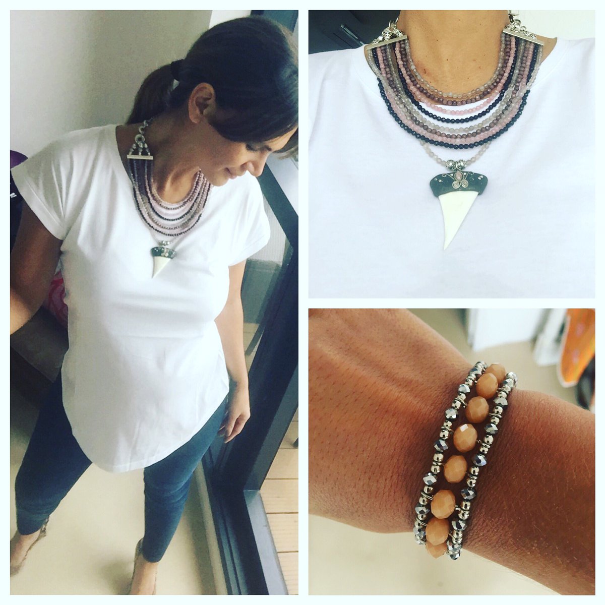 Hoy de visita en DDM vestida por <a href="/maamaternity/">MAA Maternity</a> y accesorios <a href="/ALICIAAZANZA/">Alicia Azanza</a>