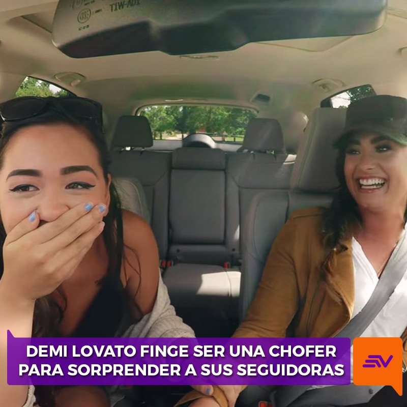 ecuavisa's tweet photo. VIDEO Demi Lovato se hizo pasar por taxista para sorprender a sus seguidoras https://t.co/aN6agyyspr https://t.co/jgIEwthTl8