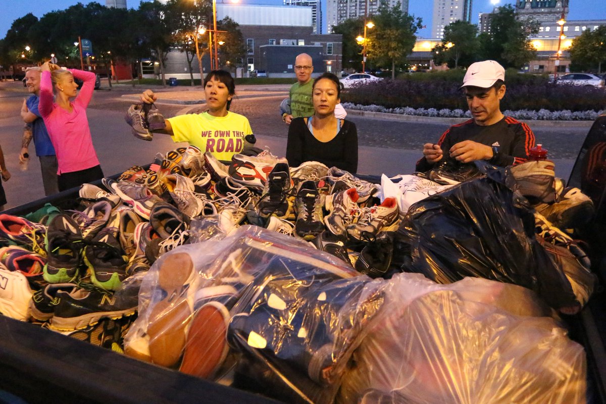 OPERATION SHOES = huge success - the tribe brought hundreds of pairs to donate.  Thanks @MetroBraeden for the help!