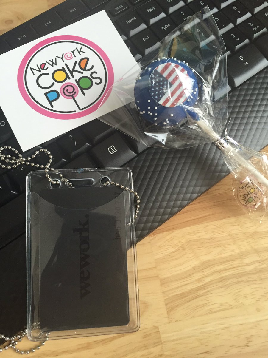 DeepthiShetty90's tweet photo. Work gets BETTER everyday at @DoranJonesInc 😊😊thank you for the SweetTreat @WeWork ..loved the cake pops @nycakepops https://t.co/h6sFo6HmV2