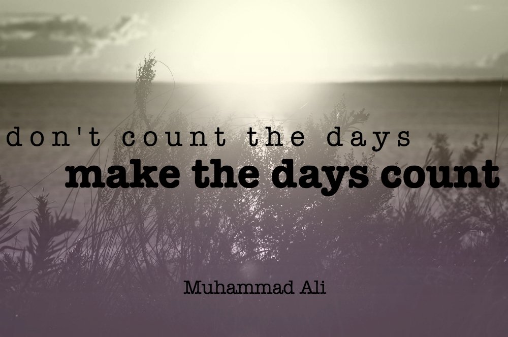 offstreament's tweet image. Make each day count!