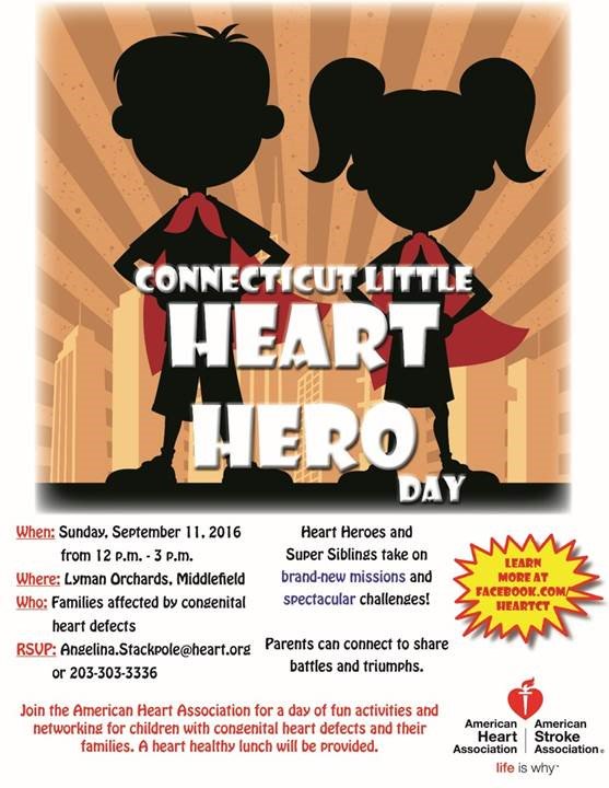 HeartCONN's tweet photo. Weโre hosting a FREE event 4 kids w/ congenital heart defects & families in CT on 9/11! #LifeisWhyCT #CTHeart https://t.co/Ac7YjvO4d3