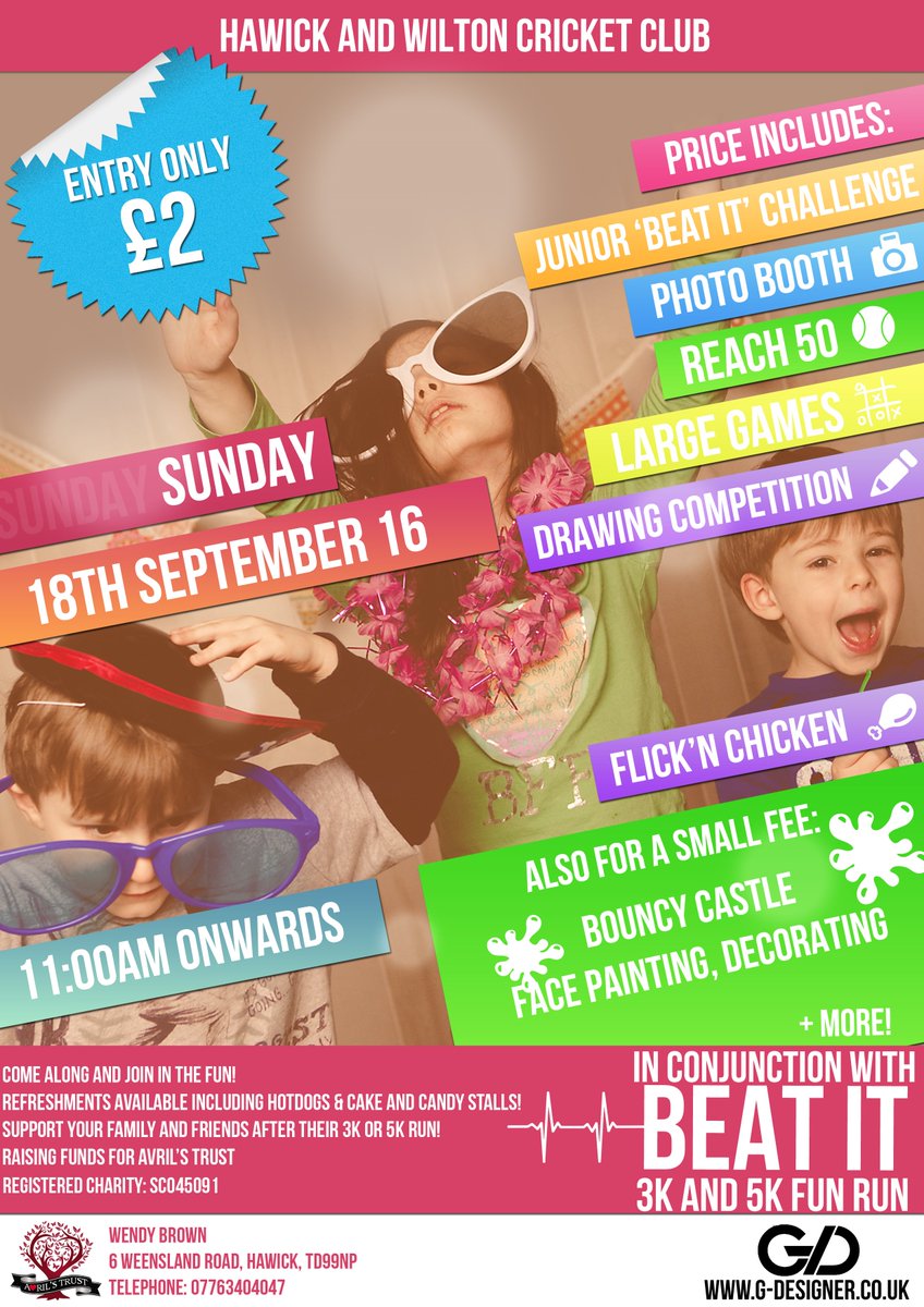 AvrilTrust's tweet photo. 'Beat It' Fun Day in Aid of Avril's Trust https://t.co/4OcMfE2kya