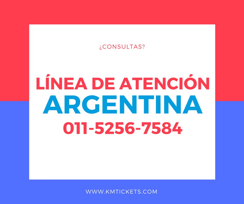 KMTicketscom's tweet photo. #Nueva Línea de Atención al Cliente de https://t.co/IgSaGdpN6i en Argentina #viajes #ofertas #aéreos https://t.co/gZaOpmvHNa