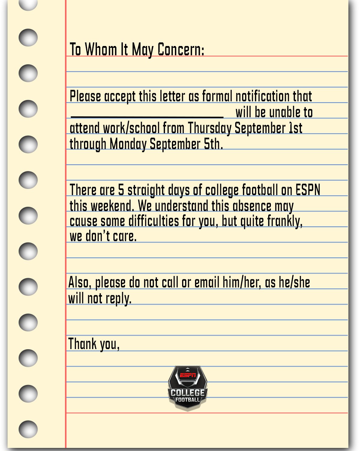 espn-college-football-on-twitter-it-s-time-to-leave-work-school-early