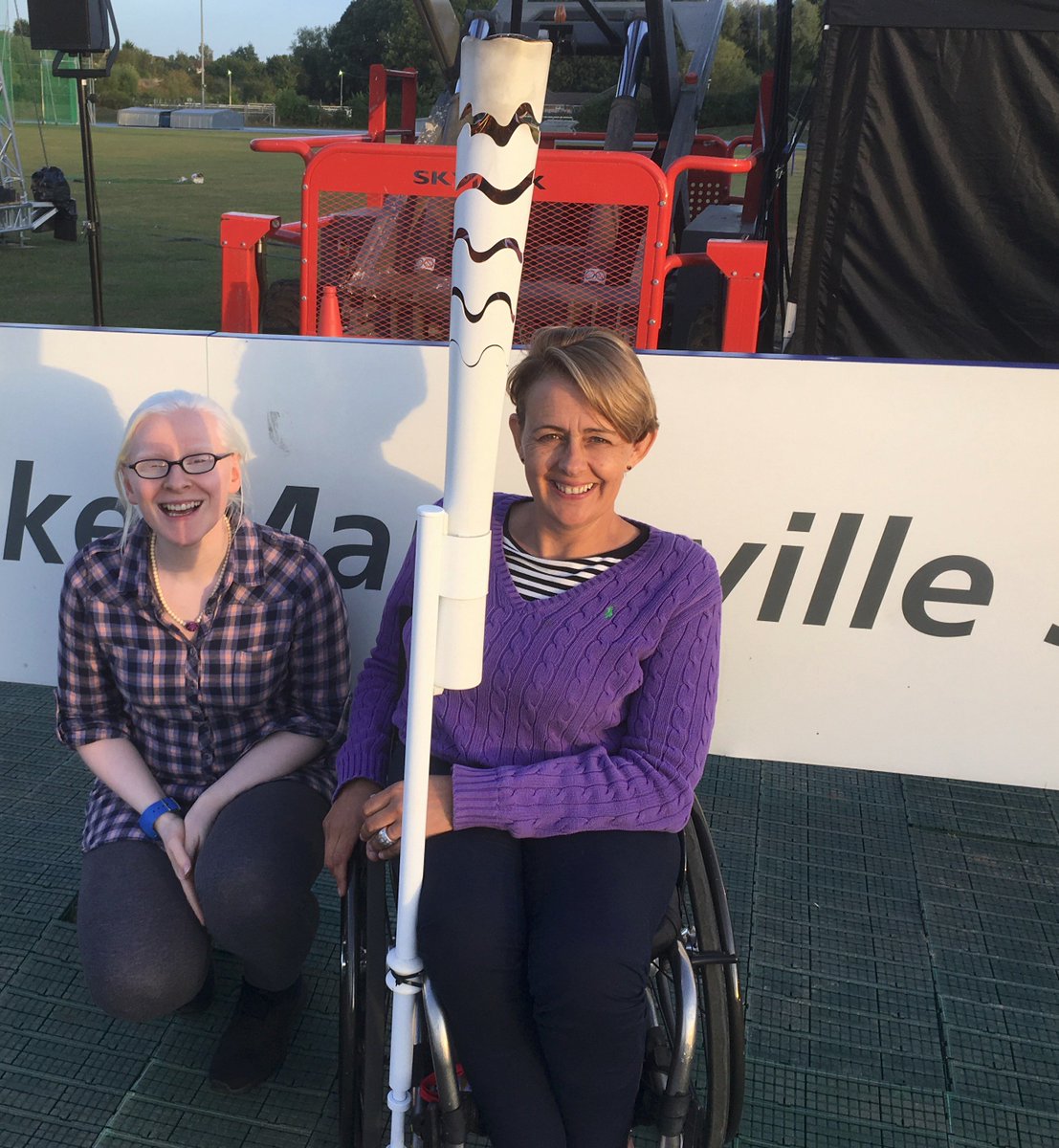 <a href="/Tanni_GT/">Tanni Grey-Thompson</a> and <a href="/Kellygallagher/">Kelly Gallagher</a> are at <a href="/SMStadium/">SM Stadium</a>  ready to light Heritage Flame tomorrow
#Rio2016 #ParalympicFlame