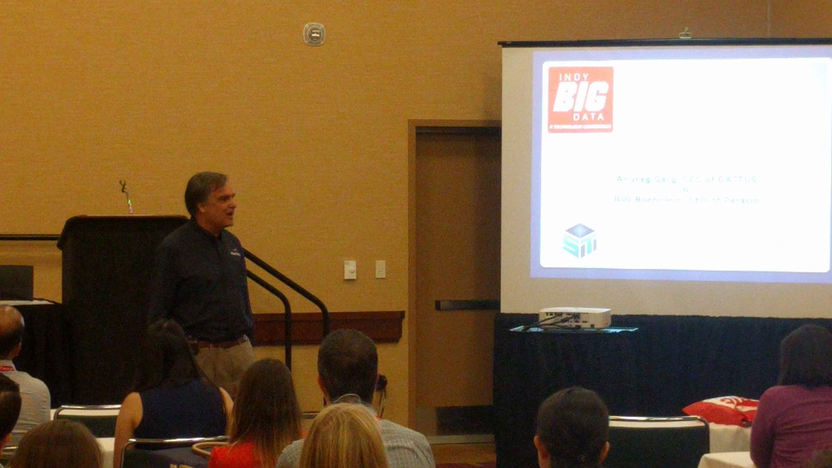 Perscio's tweet photo. Our CEO presenting the 7 Habits of Highly Effective Data-Savvy Businesses at #IBDC2016 with @getdattus https://t.co/3gfdeIzxDv