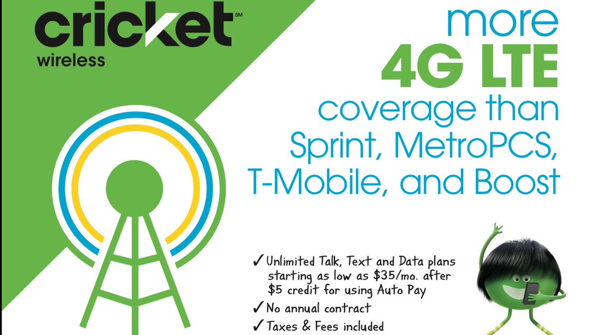 Stretch those savings with our partner Cricket Wireless with plans start at $35/month after $5 Auto Pay credit!