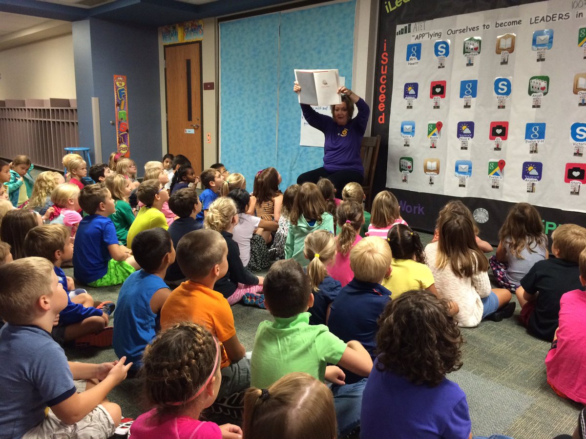 Mrs. Davis came to read a special story to our 1st graders.