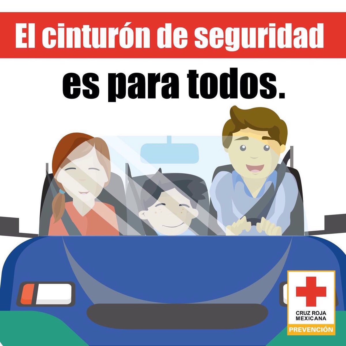 CruzRojaGto's tweet photo. Septiembre, mes del uso de cinturón de seguridad. #Póntelo es por ti y por tu familia. https://t.co/jyXLjw1HDq