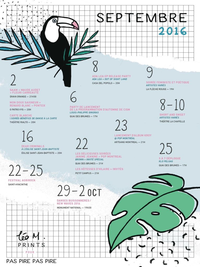 PASPIREPASPIRE's tweet image. Oh Septembre, tu annonces peut-être la fin de l'été, mais tu l'annonces bien en maudit! Props à Léo M. Prints 👌