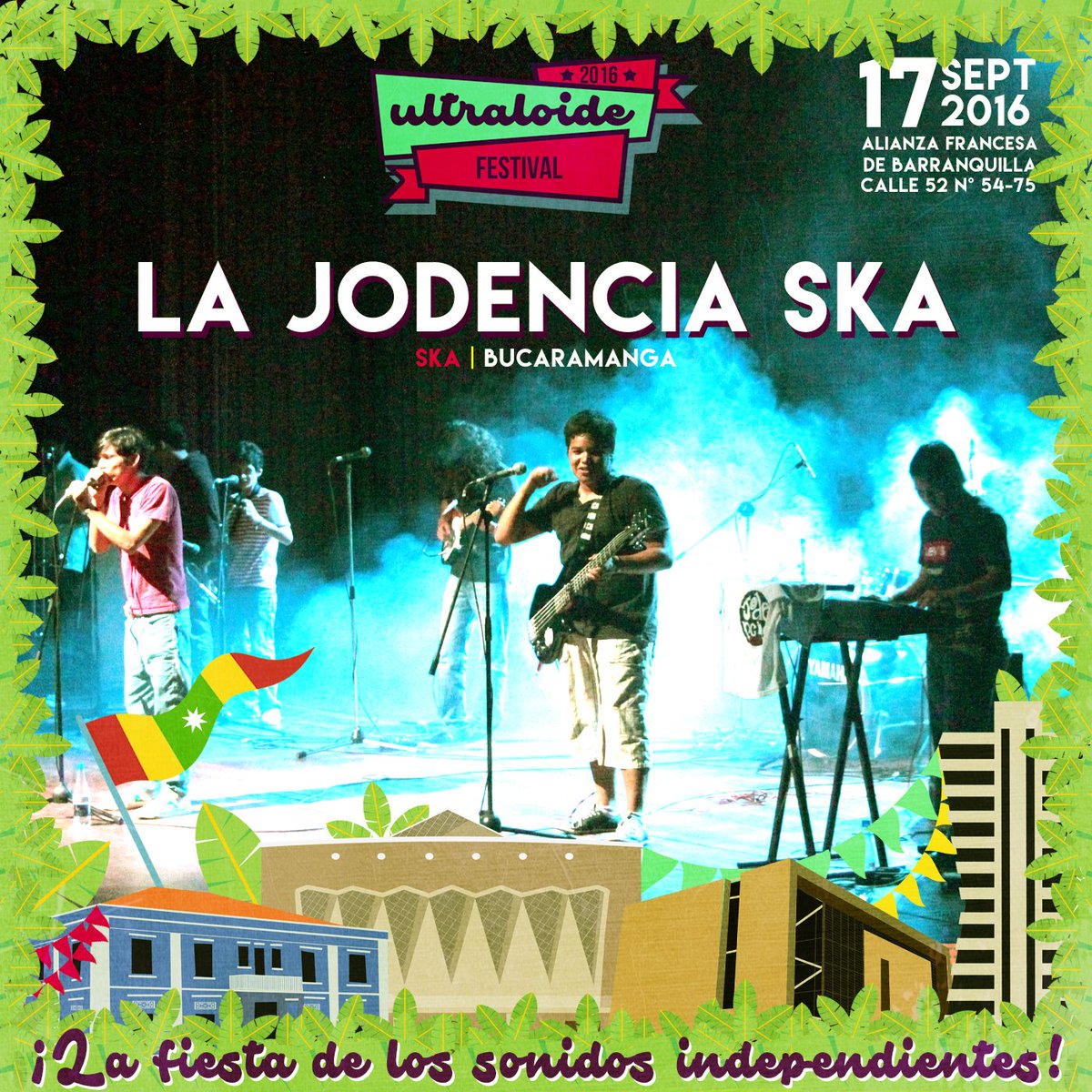 La_Jodencia's tweet photo. Este 17 de septiembre @LAJODENCIASKA estará en Barranquilla en el Ultraloide Festival #UF2016 #EstamosLocos #Música https://t.co/EzsPYQv0TL