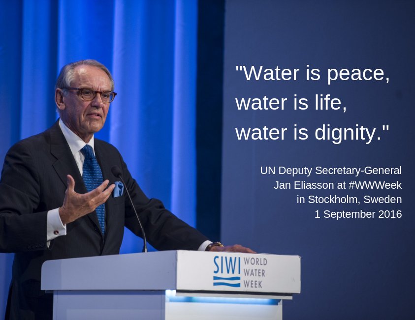 UN's tweet photo. "we can never take the precious resource of water for granted" - Jan Eliasson at #WWWeek https://t.co/yNykDUMc53 https://t.co/NrfJtR9EOb